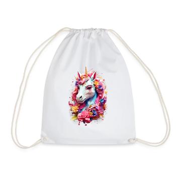 Unicorn Unicorn V1 24 17 - Drawstring Bag - white - Front