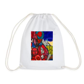 Artful design - Drawstring Bag - white - Front