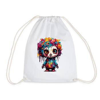 Poupée d’horreur / Halloween / Effrayant / Sombre - Sac de sport léger - blanc - Devant