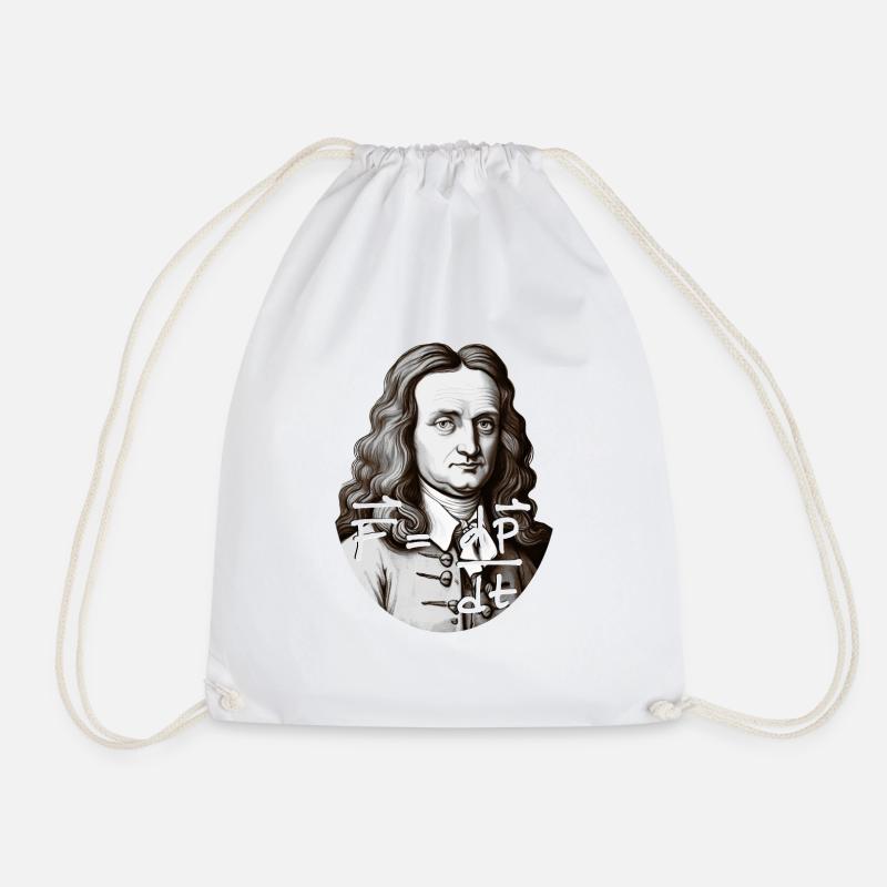 Newton's Second Law - Drawstring Bag - white