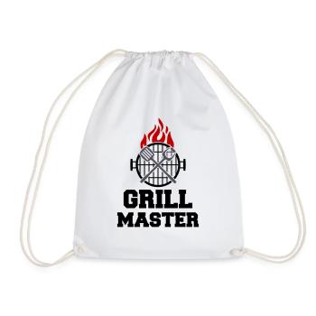 grill master bbq - Turnbeutel - Weiß - Vorne
