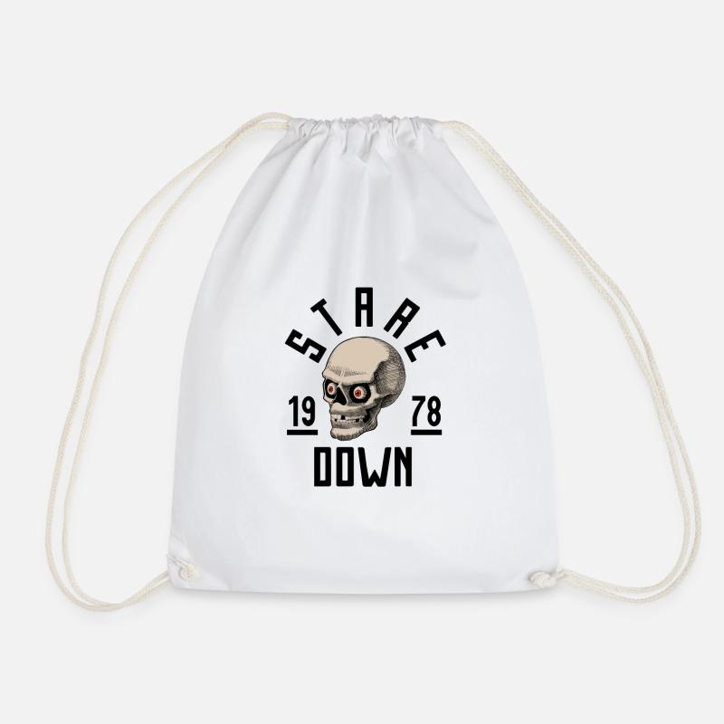 Crâne fixant - Sac de sport léger - blanc