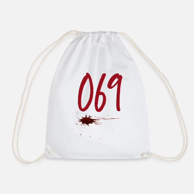 Postal Code Frankfurt 069 - Drawstring Bag - white