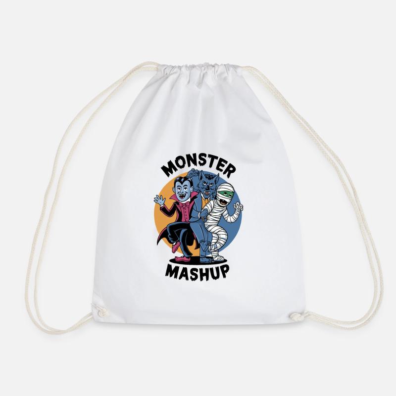 Monster Mashup - Drawstring Bag - white