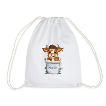 Vache joyeuse - Sac de sport léger - blanc - Devant