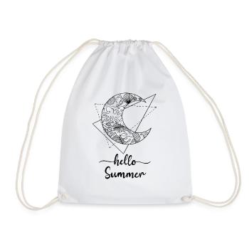 Hello Summer - Drawstring Bag - white - Front