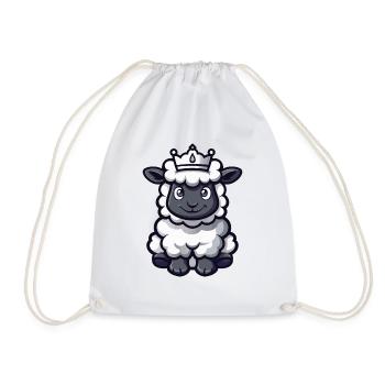 Mouton Cartoon Couronne - Sac de sport léger - blanc - Devant