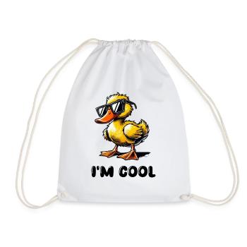 Duck Comic Cool - Drawstring Bag - white - Front