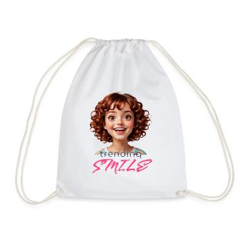 Cute - Drawstring Bag - white - Front