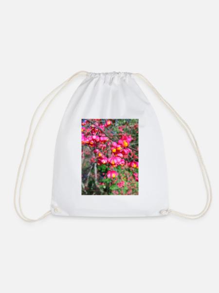 Spindle tree - Drawstring Bag - white