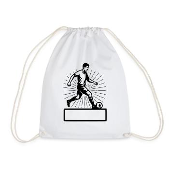 Footballer - Last name First name - Drawstring Bag - white - Front
