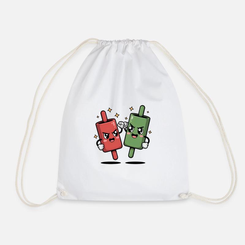 Candle Fight - Drawstring Bag - white