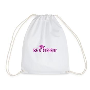 BE DIFFERENT – Purple Lilies Flowers Garden - Drawstring Bag - white - Front