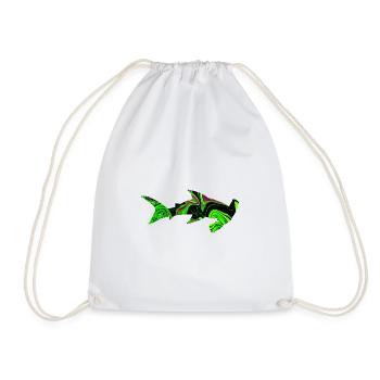 Poisson-marteau aux couleurs vives - Sac de sport léger - blanc - Devant