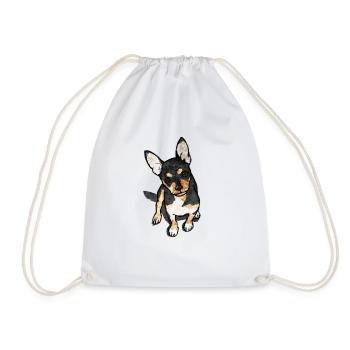 Chemise de chien amant yeux de chien doux - Sac de sport léger - blanc - Devant