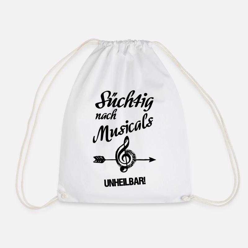 Süchtig nach Musicals Geschenk - Turnbeutel - Weiß