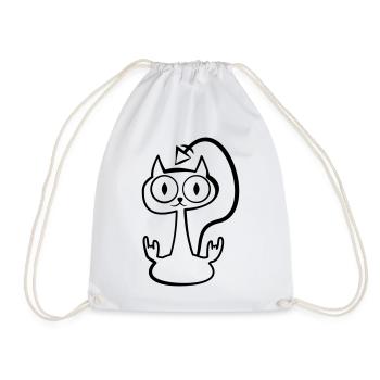 Heay metal cat - Sac de sport léger - blanc - Devant