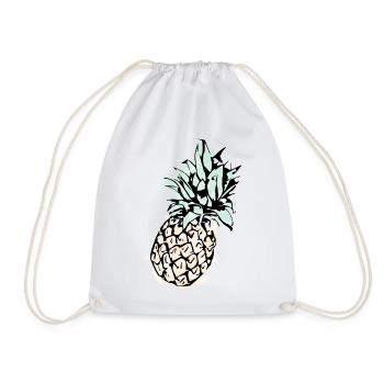 Ananas - Turnbeutel - Weiß - Vorne