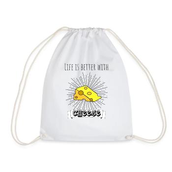 Fromage Suisse Hollande Cadeau Gouda Emmental - Sac de sport léger - blanc - Devant