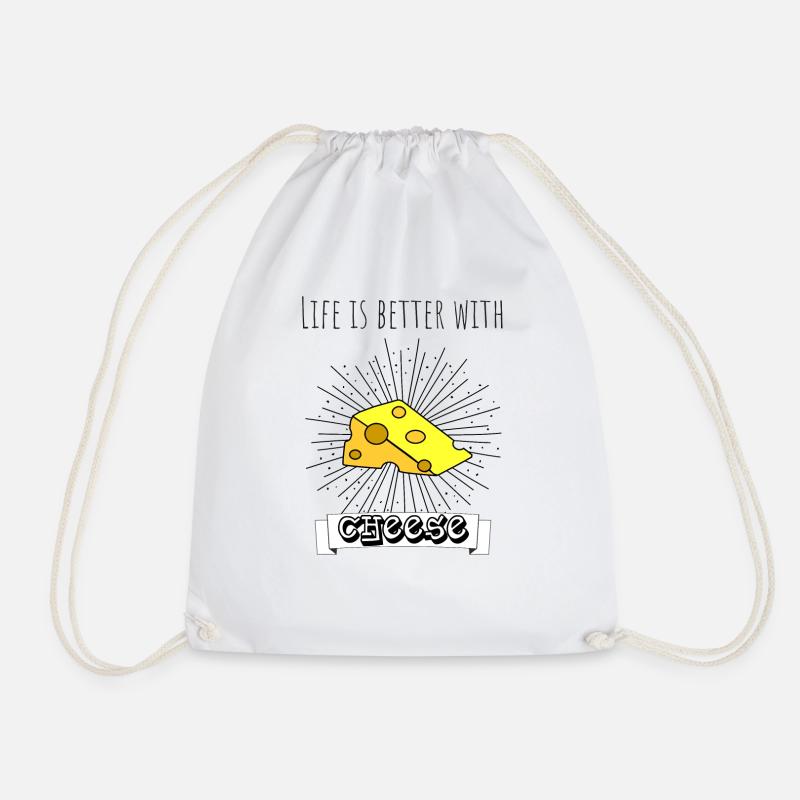 Käse Schweiz Holland Gouda Emmentaler Geschenk - Turnbeutel - Weiß
