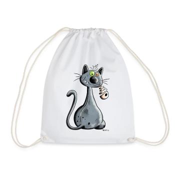 Chat - Sac de sport léger - blanc - Devant