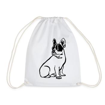 Français Bulldog - Sac de sport léger - blanc - Devant