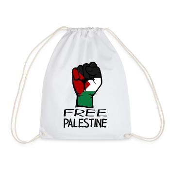 Drapeau de la Palestine gratuit Palestine noir - Sac de sport léger - blanc - Devant