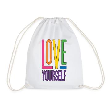 LGBTQ Pride Month - Love Yourself - Drawstring Bag - white - Front
