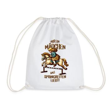 Children's Show Jumping - Drawstring Bag - white - Front