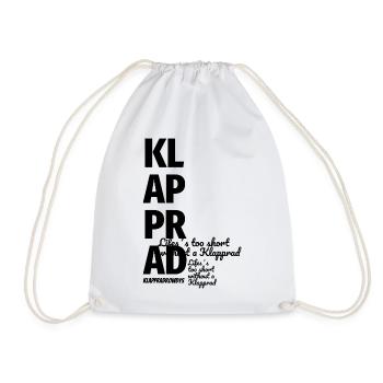 Klapprad Faltrad Geschenk Spruch Life´s too short - Turnbeutel - Weiß - Vorne