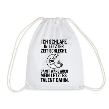 Mal dormir, talent disparu - Sac de sport léger - blanc - Devant