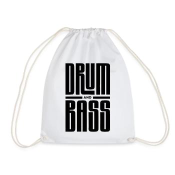 Drum and Bass Fette Typografie - Turnbeutel - Weiß - Vorne