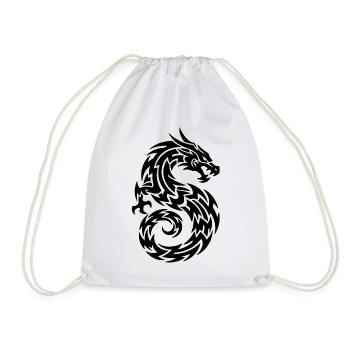 Mächtiger Drache – asiatisches Mythologie Design - Turnbeutel - Weiß - Vorne