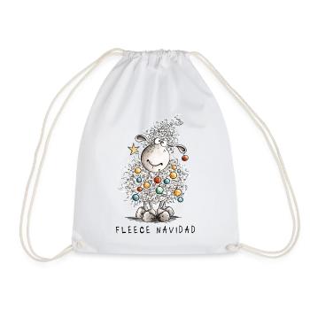 Fleece Navidad Weihnachtsschaf Cartoon Schaf - Turnbeutel - Weiß - Vorne