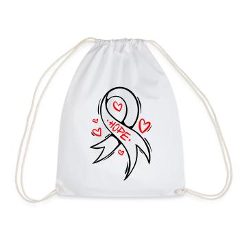 Boucle du cancer du cœur Hope - Sac de sport léger - blanc - Devant