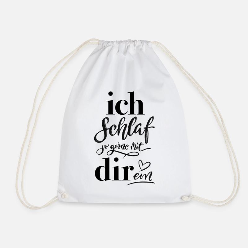Liebe. Ich schlaf so gerne mit dir ein. - Turnbeutel - Weiß