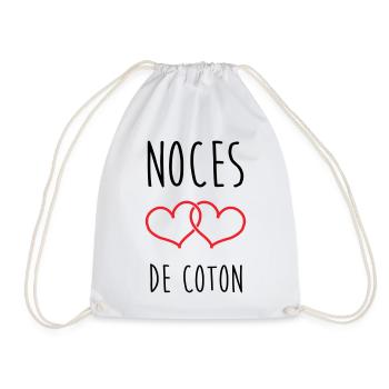 Cotton Wedding 1 Year Wedding - Drawstring Bag - white - Front
