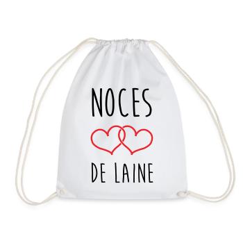 Wool's Wedding 7 years of marriage - Drawstring Bag - white - Front