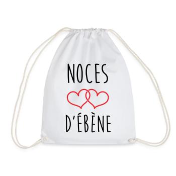 Ebony Wedding 78 Years of Marriage - Drawstring Bag - white - Front