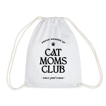 Cat Moms Club - Turnbeutel - Weiß - Vorne