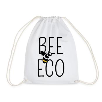 Bee Committed to Organic Transition - Drawstring Bag - white - Front