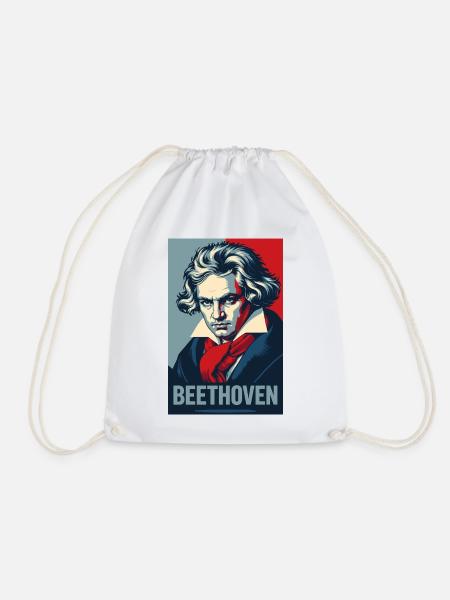 Beethoven Pop-Art-Porträt - Turnbeutel - Weiß