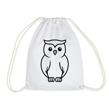 chouette - Sac de sport léger - blanc - Devant