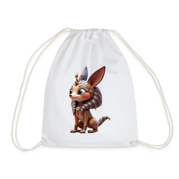 Golden Steampunk Armadillo - Drawstring Bag - white - Front