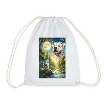 Hurlant à la Lune American Bulldog - Sac de sport léger - blanc - Devant