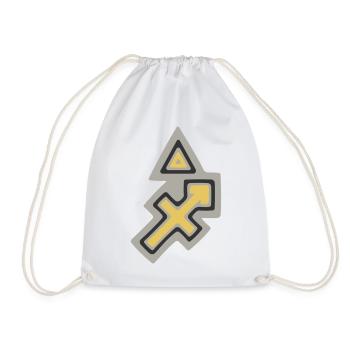 Zodiac Tribal Sagittarius and Fire - Drawstring Bag - white - Front