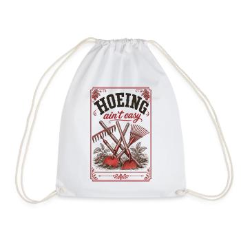 Houer n’est pas facile. Le jardinage biologique - Sac de sport léger - blanc - Devant