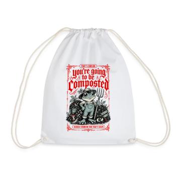 Urban Gardening Compost Thats Enough - Drawstring Bag - white - Front