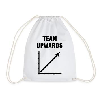 Team Upwards (Success / Progress / Black) - Drawstring Bag - white - Front