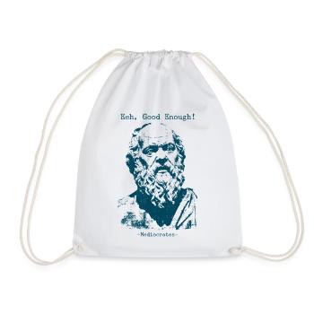 Eeh Good Enough - Mediocrates - Drawstring Bag - white - Front